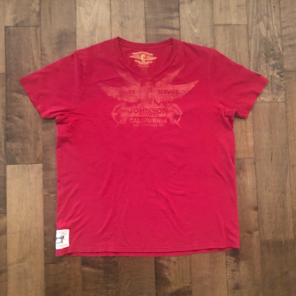 V-Neck Short Sleeve Men’s Cotton Tee (XXL)